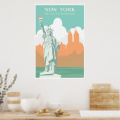New York City schläft nie Vintag Poster (Küche)
