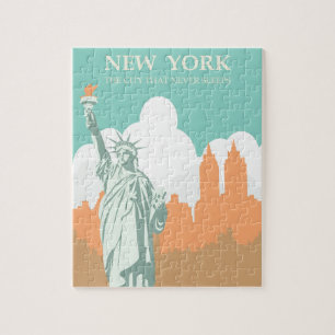New York City Schläft Nie Vintage Puzzle