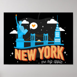 New York City Sehenswürdigkeit Poster