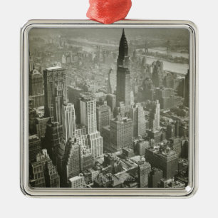 New York City Silbernes Ornament