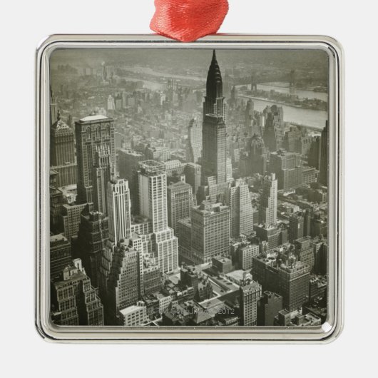 New York City Silbernes Ornament (Vorne)