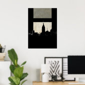 New York City Silhouette Pop Art Poster (Heimbüro)