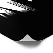 New York City Silhouette Pop Art Poster (Ecke)