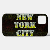 New York City Silver Gold Glitzer Case-Mate iPhone Hülle (Rückseite (Horizontal))