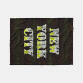 New York City Silver Gold Glitzer Fleecedecke (Vorderseite (Horizontal))