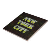 New York City Silver Gold Glitzer Fliese (Seite)