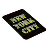 New York City Silver Gold Glitzer Magnet (Rechte Seite)