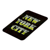 New York City Silver Gold Glitzer Magnet (Linke Seite)