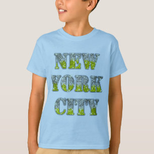 New York City Silver Gold Glitzer T-Shirt