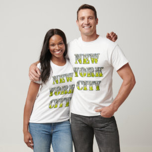 New York City Silver Gold Glitzer T-Shirt