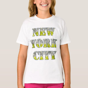 New York City Silver Gold Glitzer T-Shirt