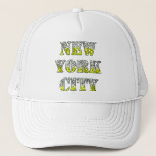 New York City Silver Gold Glitzer Truckerkappe