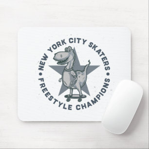 New York City Skater Retro Vintage Grafik T-Shirt Mousepad