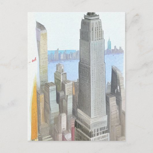 New York City Sketch Art Card Postkarte (Vorderseite)