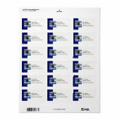 New York City Skyline 8 Image Foto Collage Adressaufkleber (Vorne)