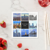 New York City Skyline 8 Image Foto Collage Serviette (Beispiel)