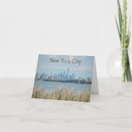 New York City Skyline-Ansicht von der Meadow Note  Dankeskarte
