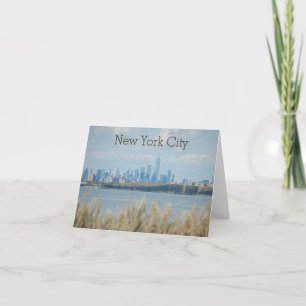 New York City Skyline-Ansicht von der Meadow Note  Dankeskarte