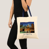 New York City Skyline bei Nachtbudget Tote Bag Tragetasche (Vorderseite (Produkt))