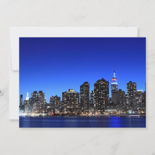 New York City Skyline bei Night Lights, Midtown Ma