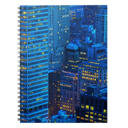 New York City Skyline bei Sunset Notizblock (Vorderseite)