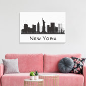 New York City | Skyline Black and White Leinwanddruck (Insitu (Wohnzimmer))
