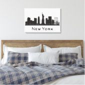 New York City | Skyline Black and White Leinwanddruck (Insitu (Schlafzimmer))