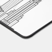 New York City Skyline Black Modern Manhattan NYC Schreibtischunterlage (Ecke)