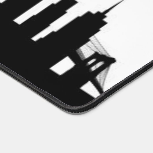 New York City Skyline Black Modern Manhattan NYC Schreibtischunterlage (Ecke)