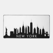 New York City Skyline Black Modern Manhattan NYC Schreibtischunterlage (Vorderseite)