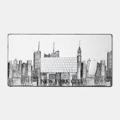 New York City Skyline Black Modern Manhattan NYC Schreibtischunterlage (Tastatur & Maus)