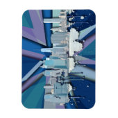 New York City Skyline | Blue 3D Magnet (Vertikal)