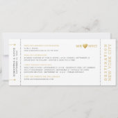 New York City Skyline Boarding Pass Rett Date Card Ankündigung (Rückseite)