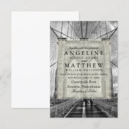 New York City Skyline Brooklyn Wedding Einladung