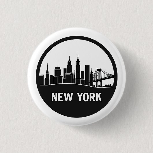 New York City Skyline Button (Vorderseite)