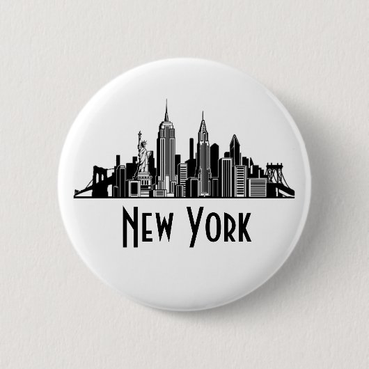 New York City Skyline Button (Vorderseite)