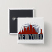 New York City Skyline Button (Vorne & Hinten)