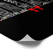 New York City Skyline Christmas Lights Nyc New Yor Poster (Ecke)