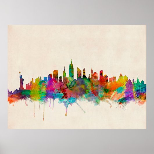 New York City Skyline City City Poster (Vorne)