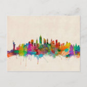 New York City Skyline City City Postkarte (Vorderseite)