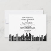 New York City Skyline Cityscape Hochzeit Einladung (Vorderseite)