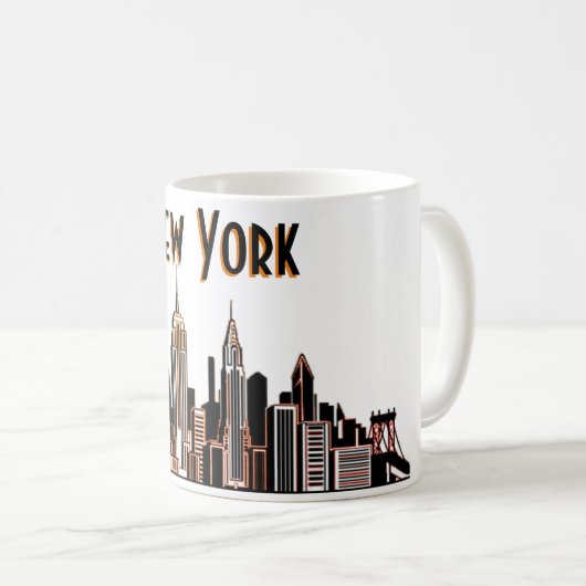 New York City Skyline Coffee Tasse (VorderseiteRechts)