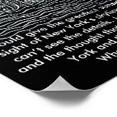 New York City Skyline Crying Out Who Is John Galt? Poster (Ecke)