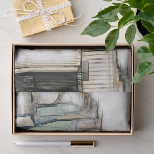 New York City Skyline Decoupage Seidenpapier (Geschenk)