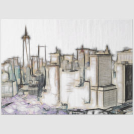 New York City Skyline Decoupage Seidenpapier