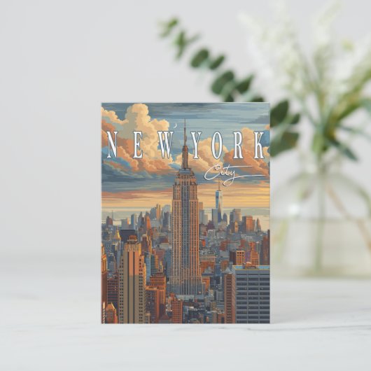 New York City Skyline - Eine Postkarte zum Gedenke (Stehend Vorderseite)