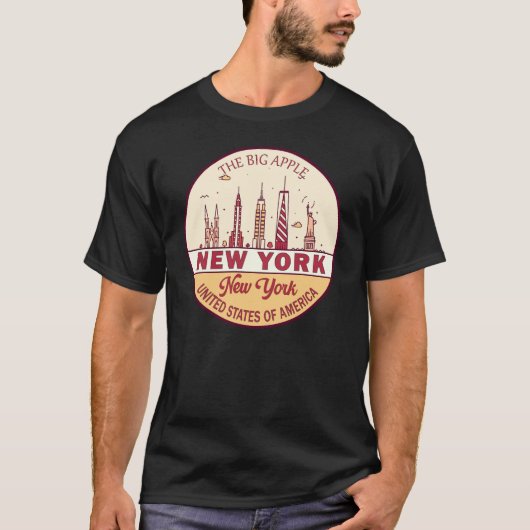 New York City Skyline Emblem T-Shirt (Vorderseite)