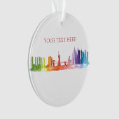 NEW YORK CITY skyline Farbige NYC-Abbildung Ornament (Vorderseite)