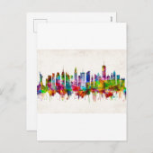 New York City Skyline Feiertagspostkarte (Vorne/Hinten)