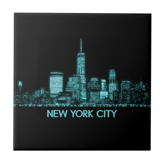 New York City Skyline Fliese (Vorderseite)